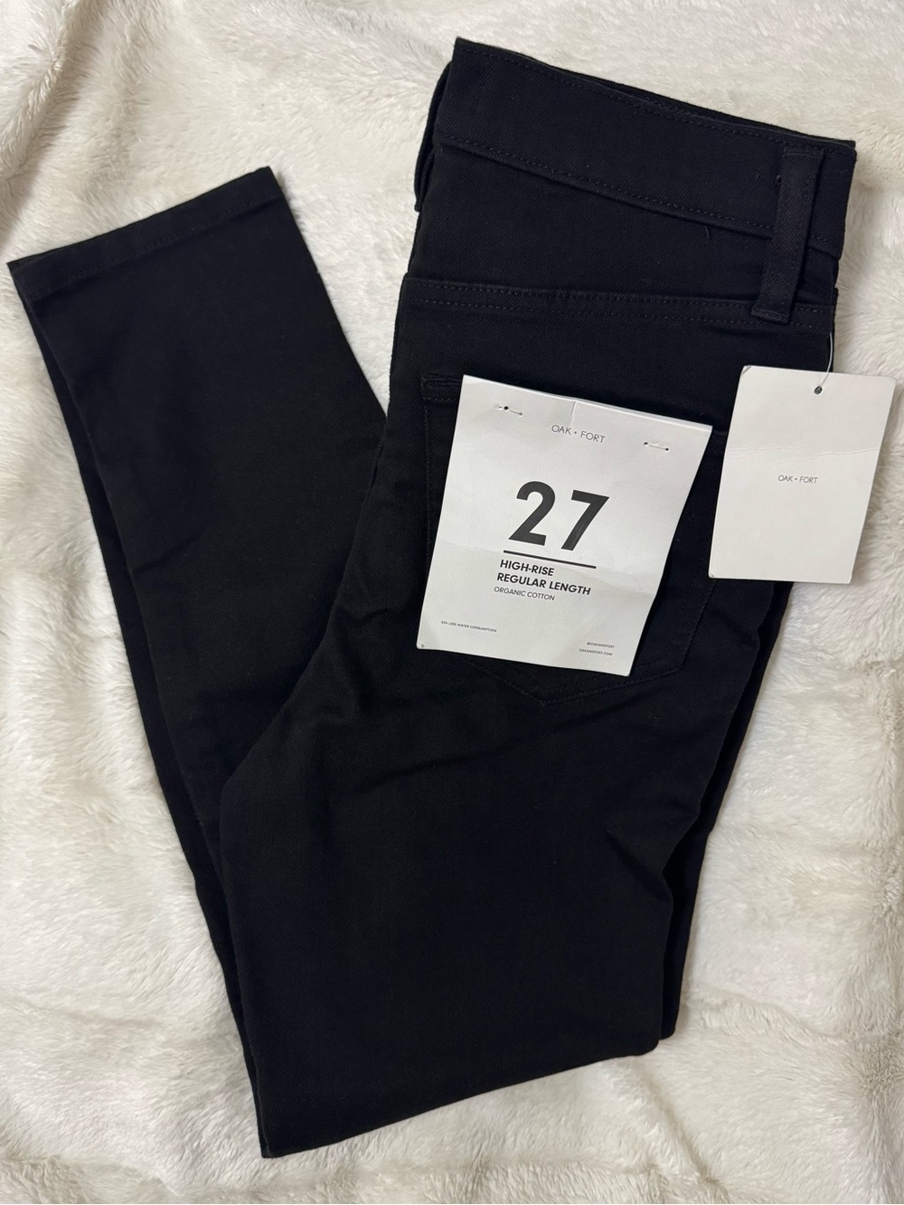 OAK + FORT High-Rise Black Women's Jeans